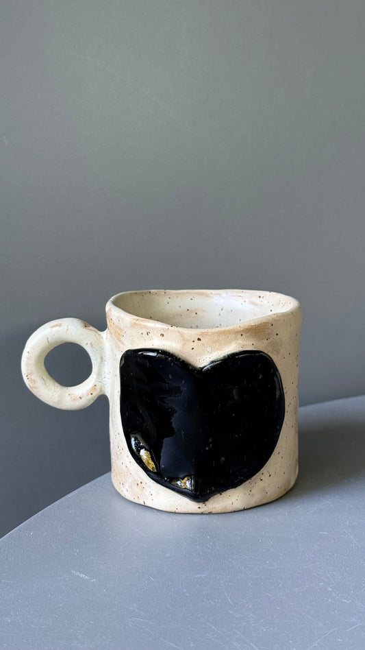 Cana Ceramica Latte Red Heart