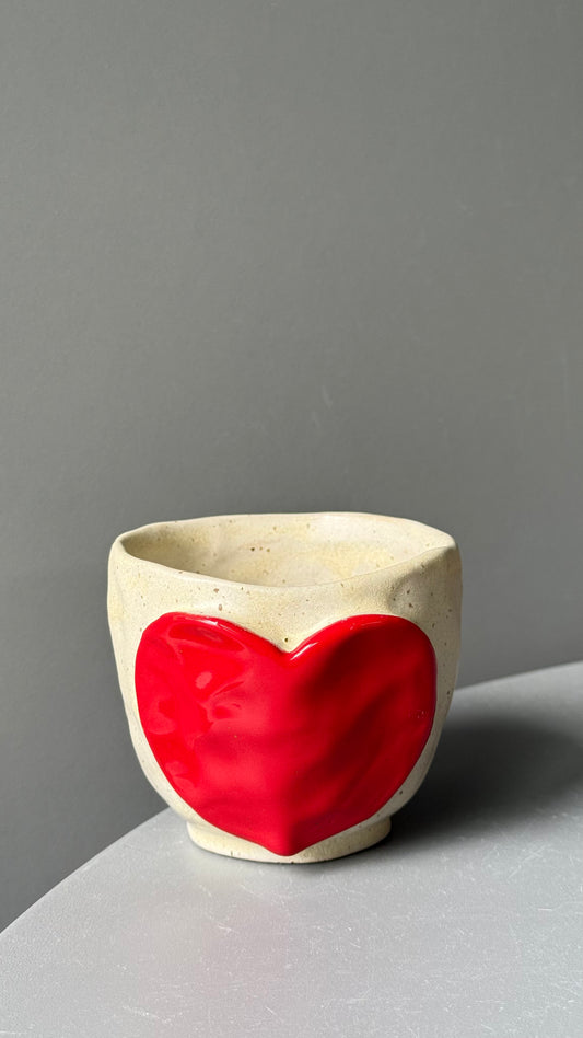 Cana Cappuccino Red Heart