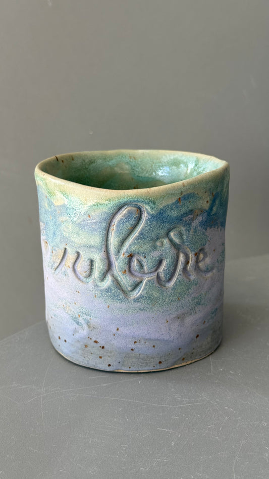 Cana Latte cu mesaj "Iubire"