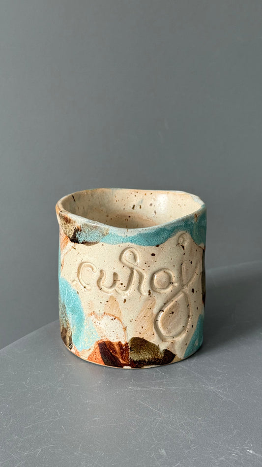 Cana Latte cu mesaj "Curaj"