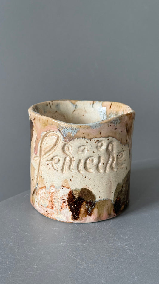 Cana Latte cu mesaj "Fericire"