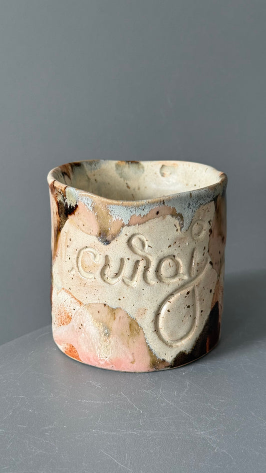 Cana Latte cu mesaj "Curaj"