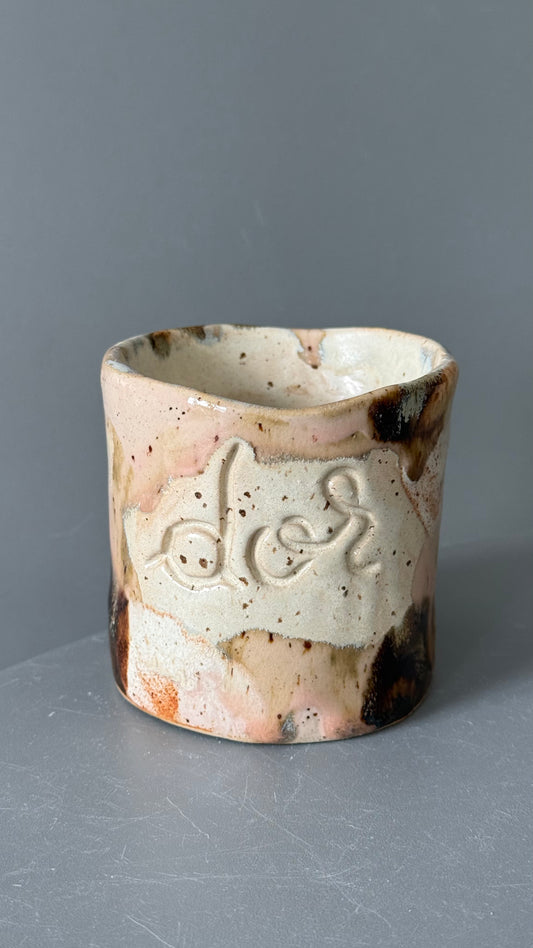 Cana Latte cu mesaj "Dor"