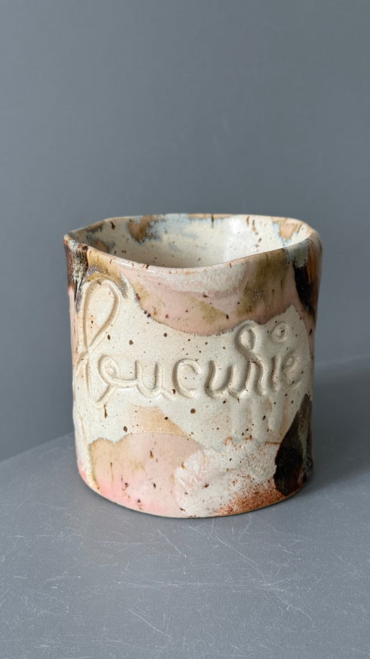 Cana Latte cu mesaj "Bucurie"