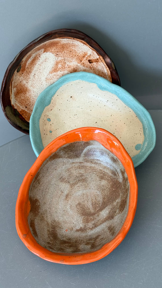 Set 3 boluri din ceramica "Aquarelle"