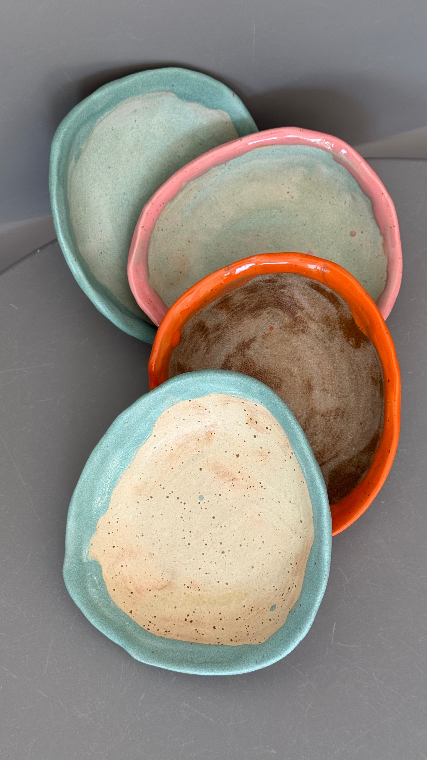 Set 4 boluri din ceramica "Aquarelle"