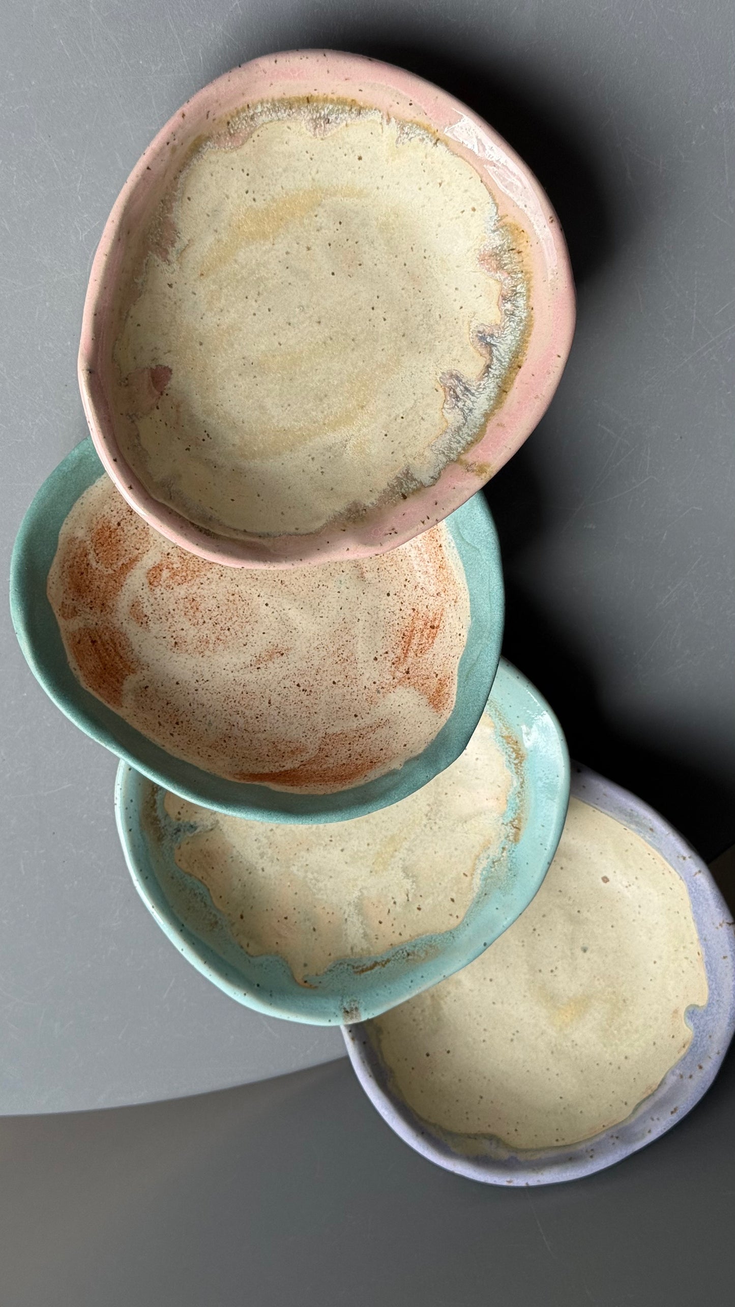 Set 4 boluri din ceramica "Aquarelle"
