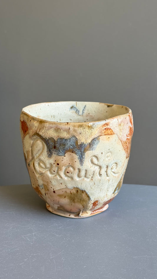 Cana Ceramica Bell cu mesaj "Bucurie"