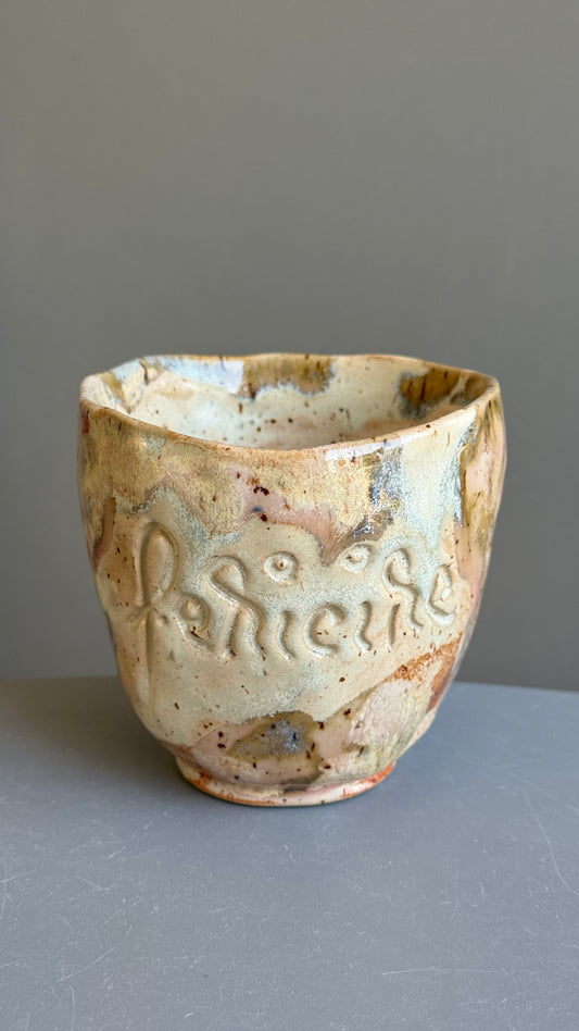 Cana Ceramica Bell cu mesaj "Fericire"
