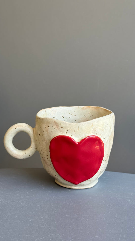 Cana Cappuccino Red Heart