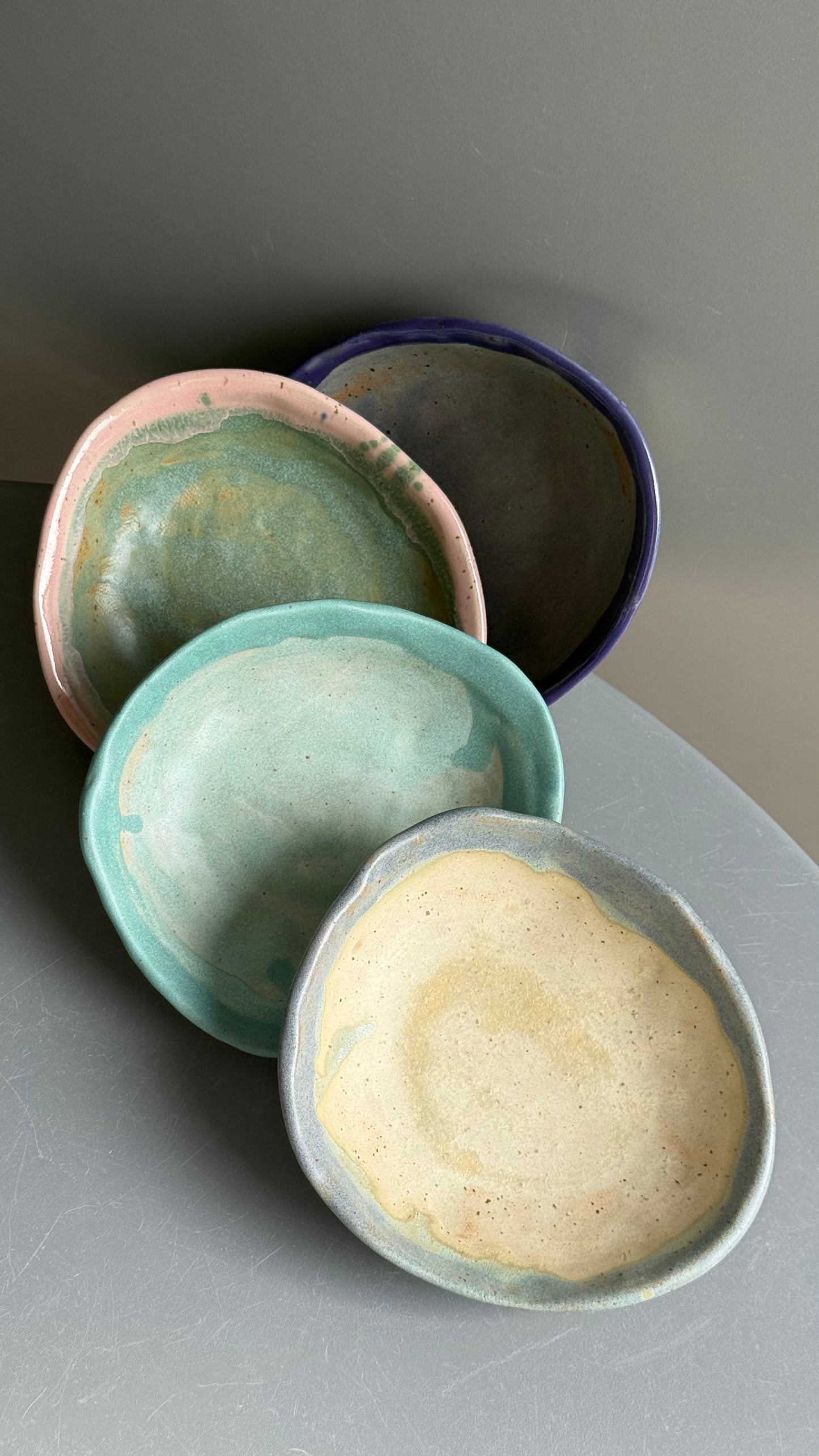 Set 4 boluri din ceramica "Aquarelle"