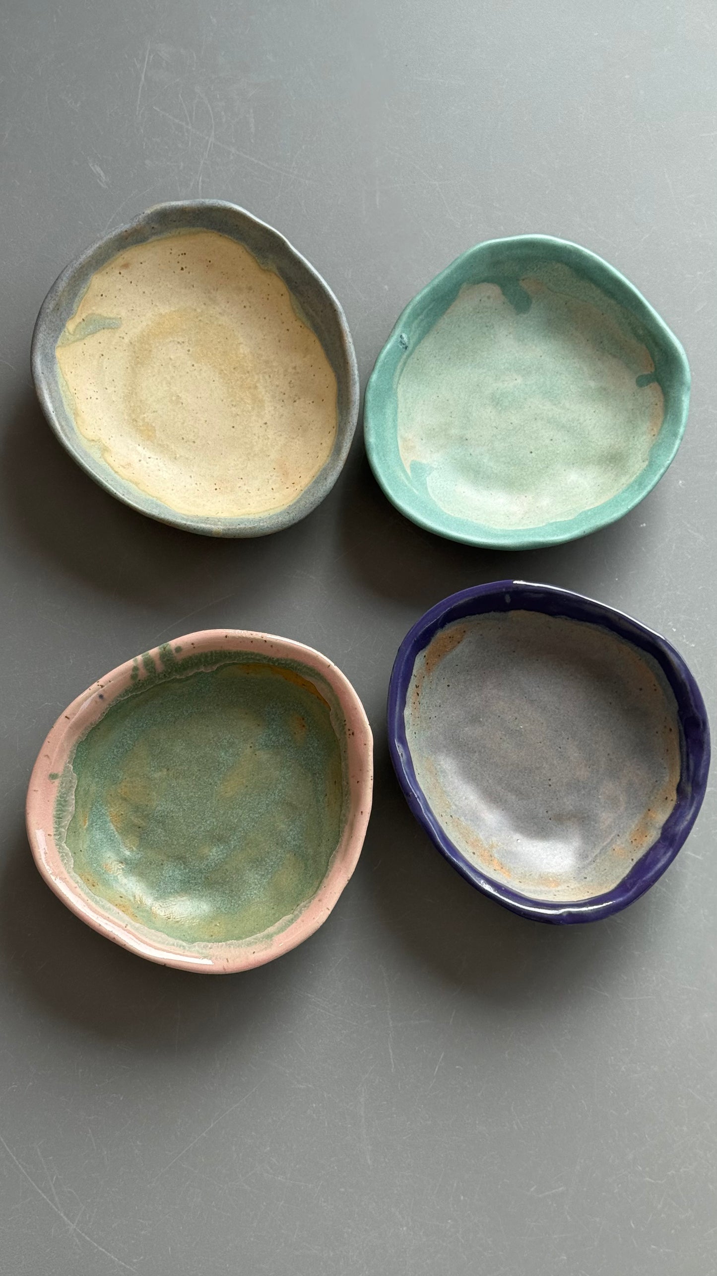 Set 4 boluri din ceramica "Aquarelle"