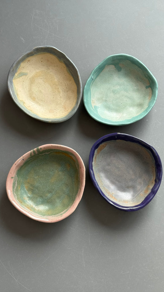 Set 4 boluri din ceramica "Aquarelle"