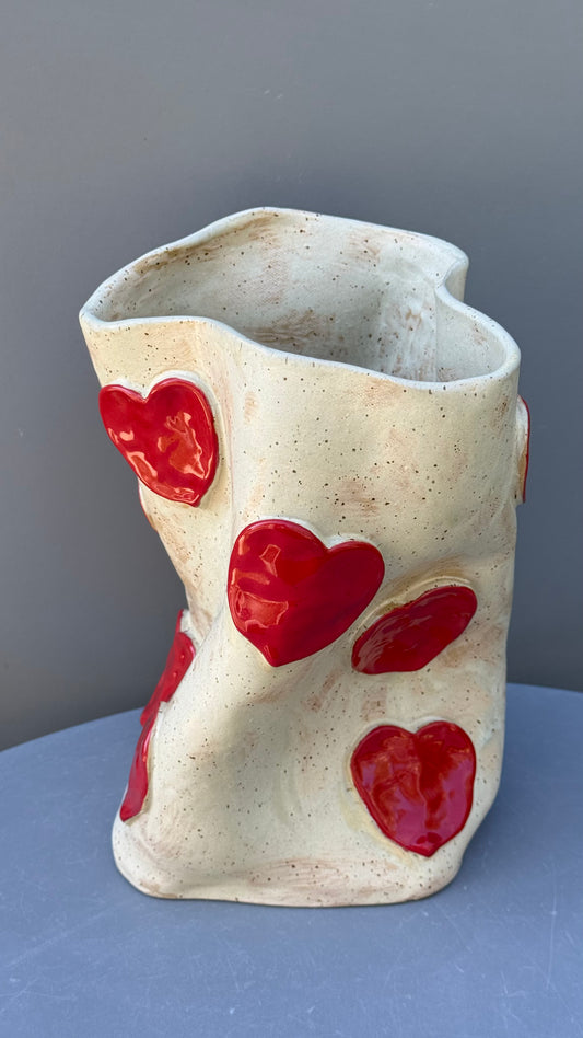 Vaza Ceramica Red Hearts
