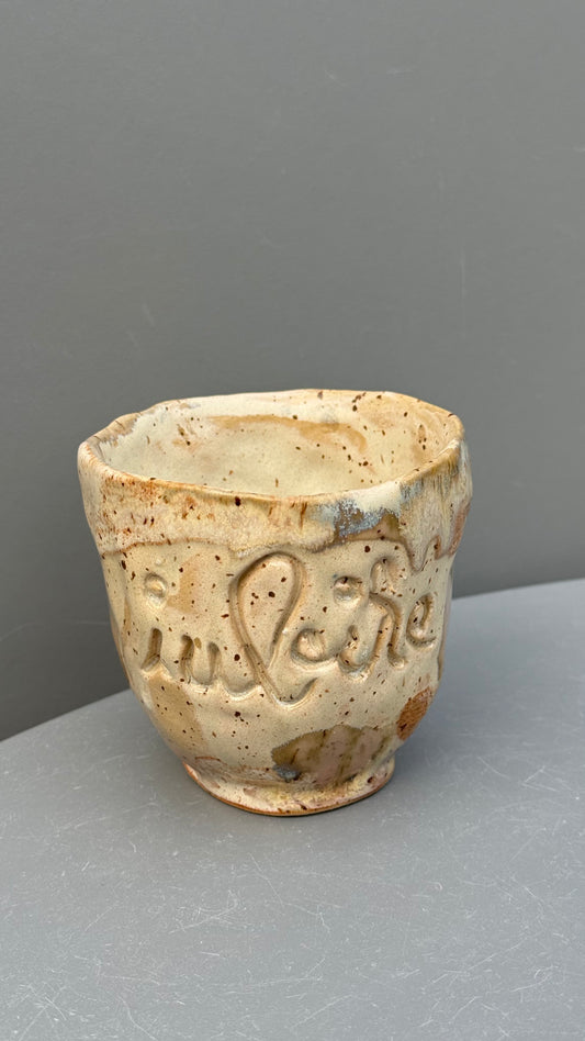 Cana Ceramica Bell cu mesaj "Iubire"